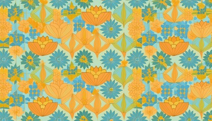 seamless background with flowers