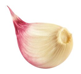 Garlic clove isolated on transparent background.