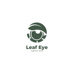 eye leaf logo vector template