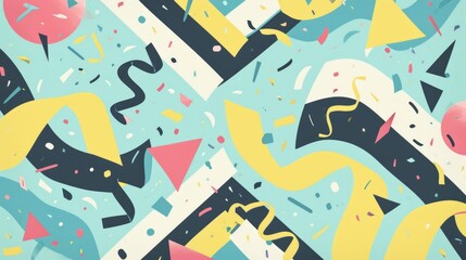 A playful design featuring cats and balloons against a bright blue background