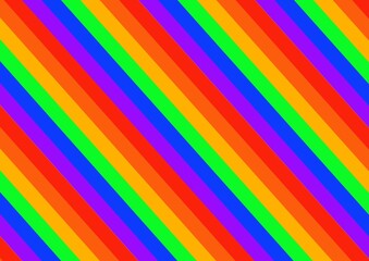 Colors of the rainbow. LGBT+ colored flag. Pattern. Pride Parade. Multicolored LGBT+ linear flag. 6-color pride flag.
