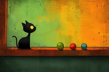 A domesticated black cat sits peacefully on a window sill, possibly watching the outside view