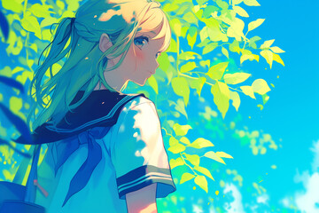 Introspective High School Girl Seen from Behind in Hyper-Realistic Quality -  内省的な女子高生の後ろ姿を超リアルに再現