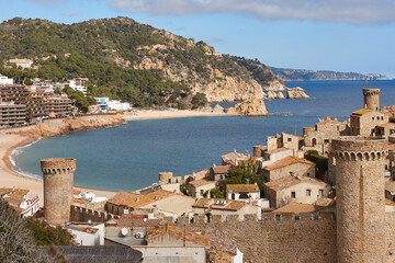 Old medieval stone town of Tossa de Mar. Catalonia, Spain