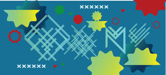 Abstract  geometric elements, shapes and Vector shapes