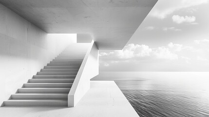 Obraz premium Capture a minimalist scene from a worms-eye view