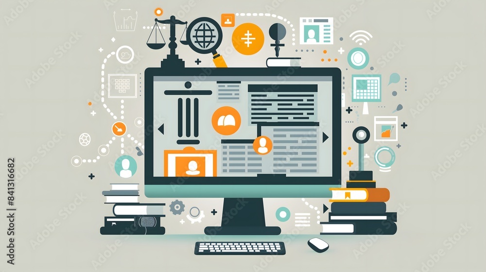 Poster 1. generate an image of a computer screen displaying the homepage of a legal advice website, with ic