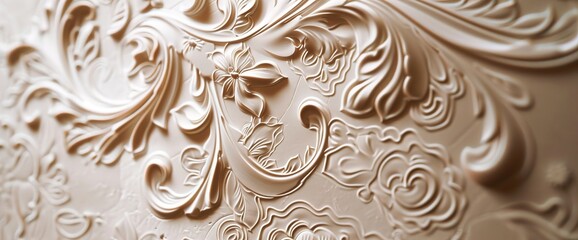 Detailed view of a piece of embossed paper, showcasing intricate patterns and the raised design elements.