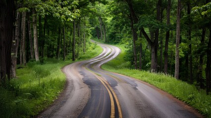 Fototapeta premium road in the forest