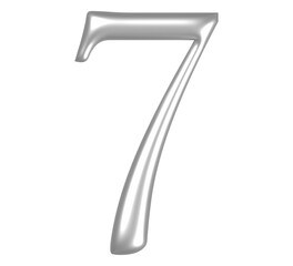 3D White Silver Font 7