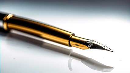 Naklejka premium A luxury fountain pen (ballpoint) designed for smooth writing,