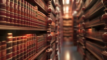 2. Create a visual of a law library filled with shelves of books and legal documents, representing the wealth of knowledge and expertise offered by legal services.