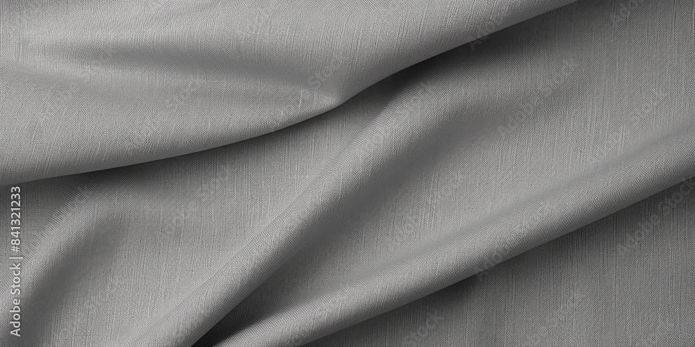 Poster a detailed view of a plain grey fabric with no patterns or designs, suitable for use in product phot