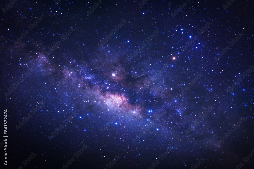 Wall mural the center of milky way galaxy with stars and space dust in the universe