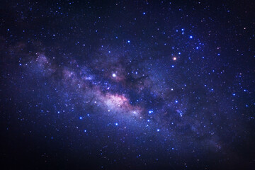 The center of Milky way galaxy with stars and space dust in the universe