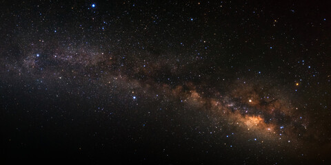 panorama milky way galaxy with stars and space dust in the universe