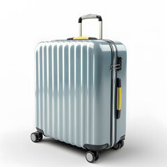 Luggage, large polycarbonate suitcase isolated on white background