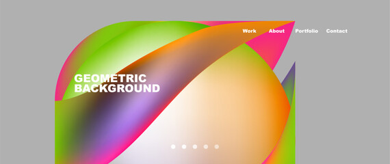 Colorful flowing shapes, wave lines with neon gradients. Vector Illustration For Wallpaper, Banner, Background, Card, Book Illustration, landing page