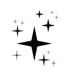 Clean star icon isolated. shine icon isolated on white background. Glitter and glamour Effect png. Shiny clip art