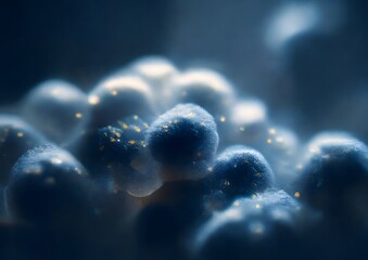 Abstract microscopic bacteria and viruses for microbiology, medicine and science concept background