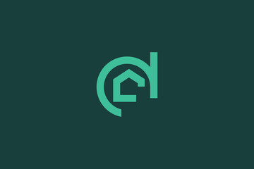 initial letter D iconic construction logo, letter DC modern home icon logo, letter D and home luxury corporate logo, logomark, letter D search logo, letter D home search logo,
