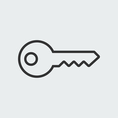 Key icon. Easy editable design.