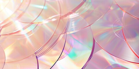 Obraz premium Vibrant data overload - discarded cd pile