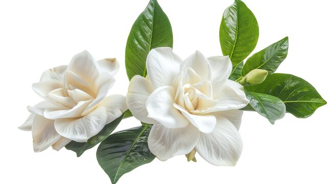 gardenia flower white background isolated 