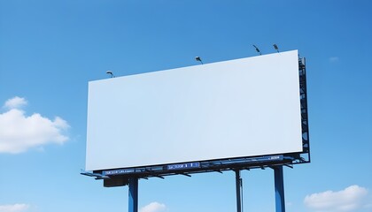 Obraz premium blank billboard against blue sky