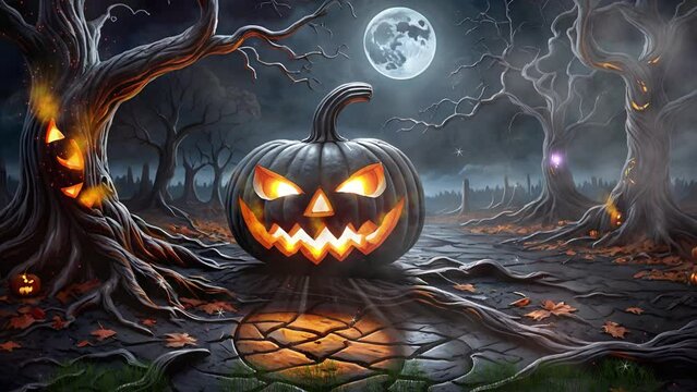 Leuchtender Halloween K&uuml;rbis (loopable)