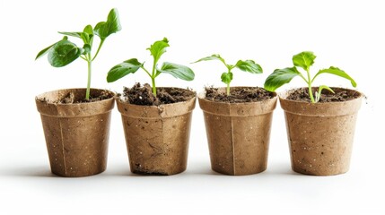 Biodegradable plant pots are eco-friendly containers made from natural materials.