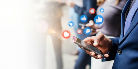 Business people using their phones