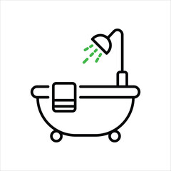 Bathtub vector icon