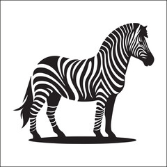 Black and white strict and minimalistic logo with a giraffe 