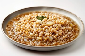Fototapeta premium Wholesome barley and savory herb stew