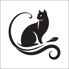 Korat cat animal silhouettes 