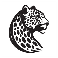 Leopard simple mascot logo design 