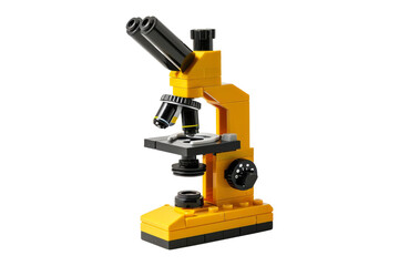 Yellow Toy Microscope isolated on white background