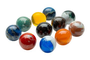 Collection of Colorful Marbles