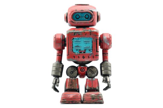 Rusty Vintage Red Robot Toy