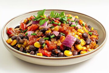 Elegant Barbecued Succotash with Fresh Chives and Parsley Garnish