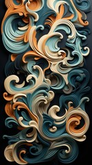 Design Vibrant Wallpaper Featuring Abstract Art Elements