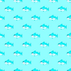 seamless pattern with fishes