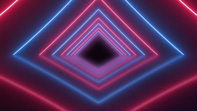 Neon 2 Colors Reflection Loop Background 4K 1:1 16:9 9:16