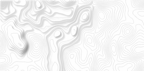 Obraz premium Vector geography landscape Topo contour map on white background, Topographic contour lines. Seamless pattern with lines Topographic map. Geographic mountain relief diagram line wave carve pattern.