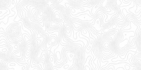 Vector geography landscape Topo contour map on white background, Topographic contour lines. Seamless pattern with lines Topographic map. Geographic mountain relief diagram line wave carve pattern.