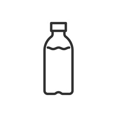 Water bottle, linear icon. Line with editable stroke
