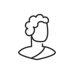 Sculpture, linear icon. Line with editable stroke