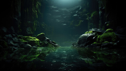 Among the ruins of an ancient jungle temple.