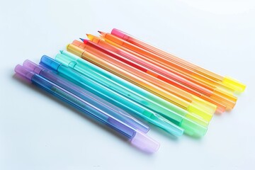 Obraz premium Colorful Highlighters in Rainbow Order